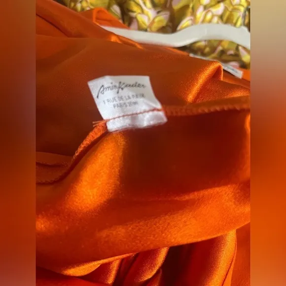 Amin kuder Paris size large orange tunic, sleeveless dress midi 100% viscose