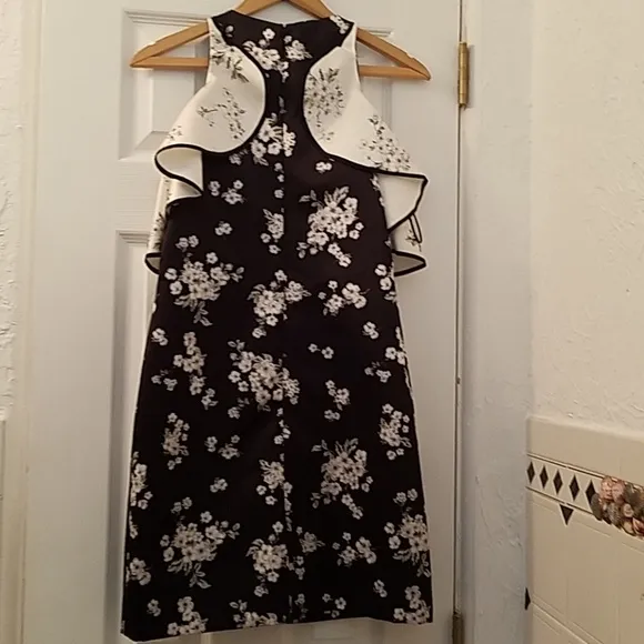 AMUR Luxury Designer Floral Cold Shoulder Sheath Dress NEW SRP $448