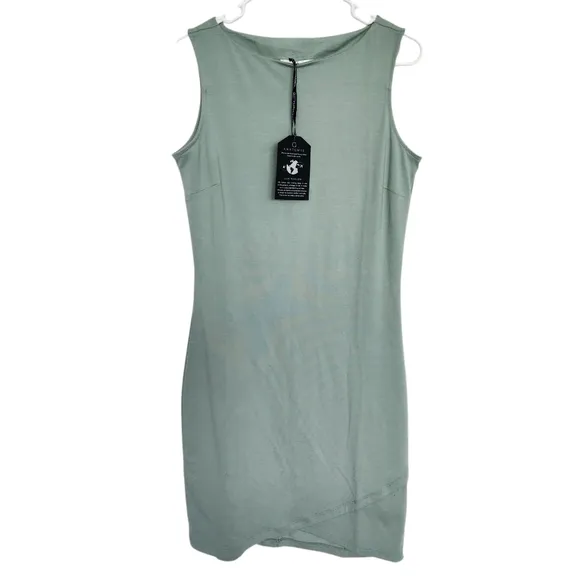 ANATOMIE Johanna Modal Blend Tank Dress In Sage S Minimalist Pastel Designer