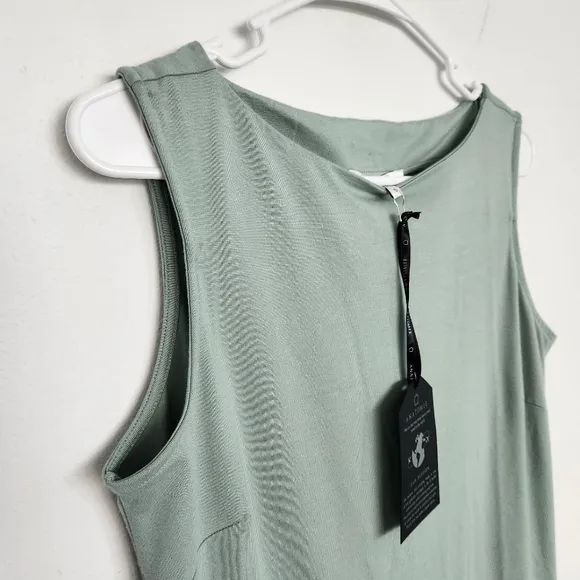 ANATOMIE Johanna Modal Blend Tank Dress In Sage S Minimalist Pastel Designer