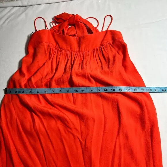 Animale Coral Maxi Dress Rio de Janeiro Collection Tie Back Beads Size 42