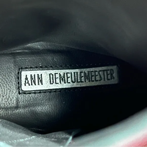 Ann Demeulemeester Purple Seude Heeled Chunky Ankle Boots