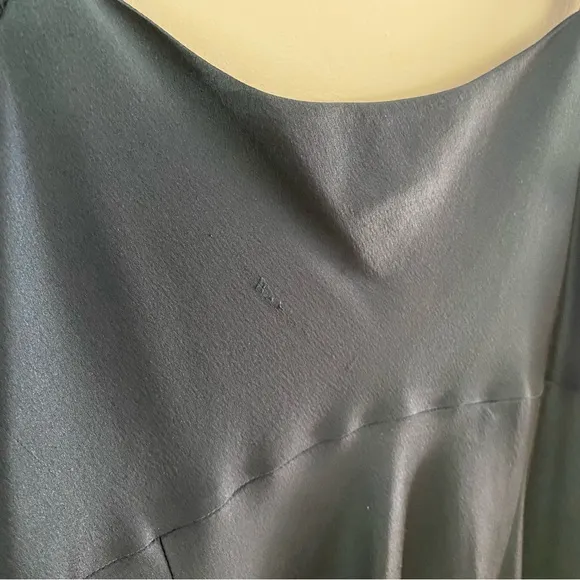 Ann Taylor Cobalt Blue Silk Flowy Sleeveless Ruched Formal Midi Dress Size 8