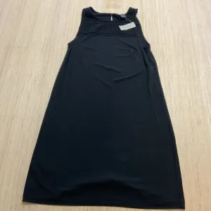 Ann Taylor Womens Sleeveless Crochet Shift Dress Size S Black Minimalist New