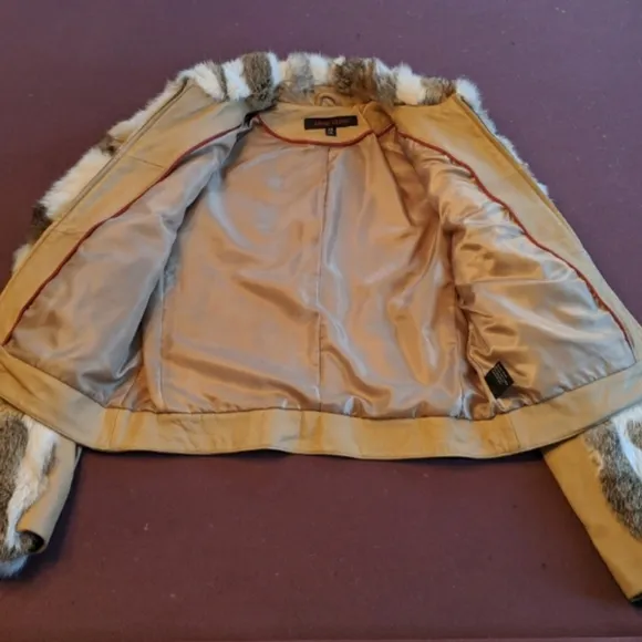 Anne Klein rabbit fur luxury Jacket