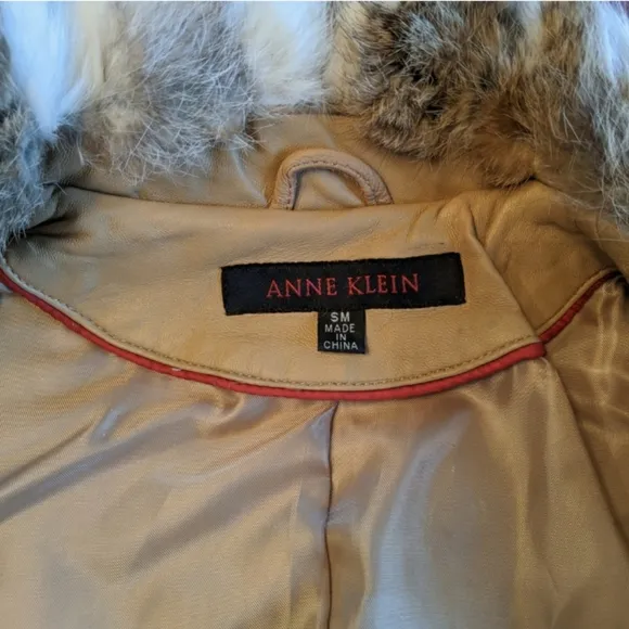 Anne Klein rabbit fur luxury Jacket