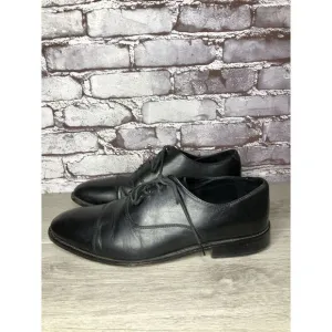 ANTHONY VEER Essentials Black Leather Goodyear Oxfords Cap Toe Shoes Men Sz 10M