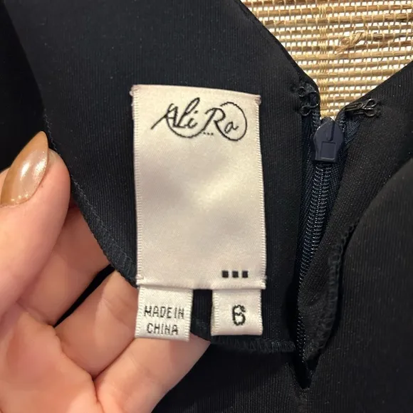 Anthropologie Ali Ro Navy Fit and Flare Pleated Dress Size 6 Ravine Flared Dress