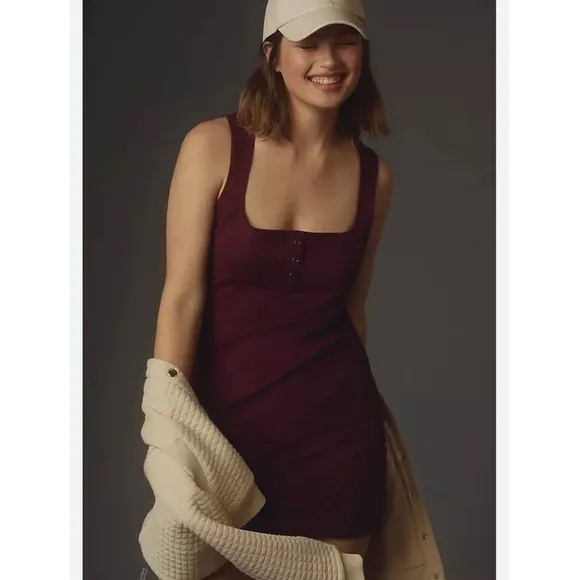 Anthropologie daily practice square neck mini dress size medium