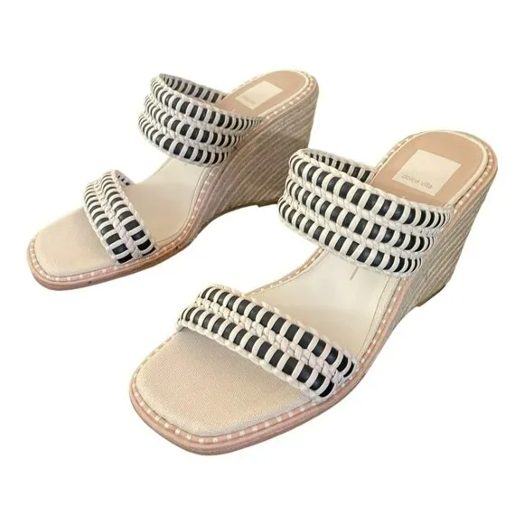 Anthropologie Dolce Vita Espadrille Wedge Summer Abigail Wedge Sandal Shoes Sz 9