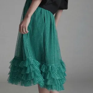 Anthropologie Maren Tulle Midi Skirt