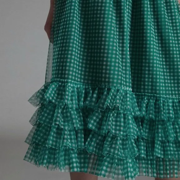 Anthropologie Maren Tulle Midi Skirt