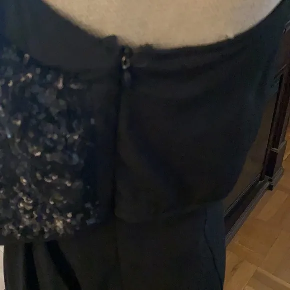 Anthropologie McGinn luxury line gorgeous black dress w/ sequins &amp; pockets