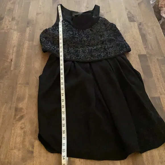 Anthropologie McGinn luxury line gorgeous black dress w/ sequins &amp; pockets