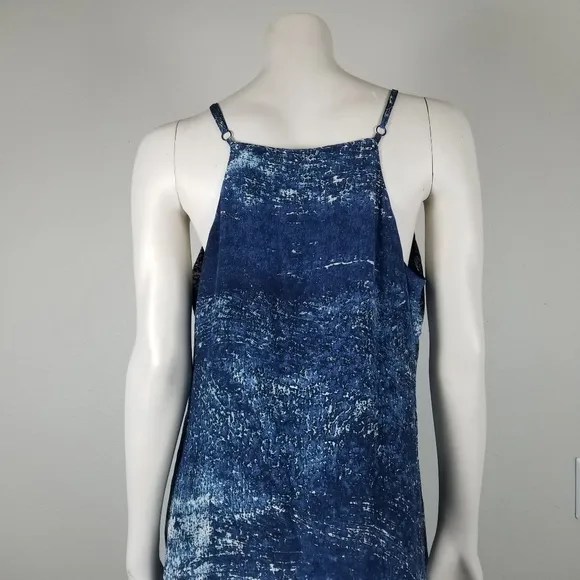 Anthropologie Partimi Cobalt Galaxy Splash Print Silk Maxi Luxury Dress Size 14