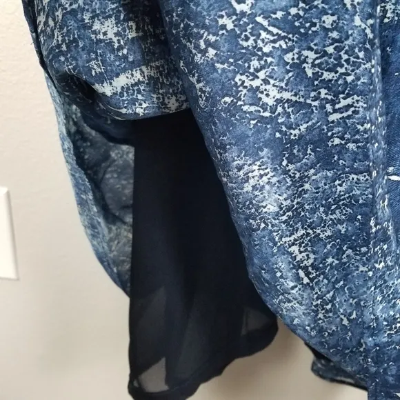 Anthropologie Partimi Cobalt Galaxy Splash Print Silk Maxi Luxury Dress Size 14