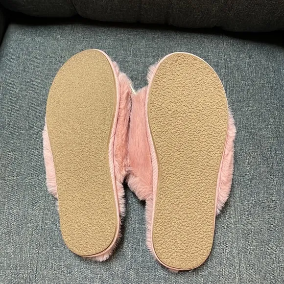 Anthropologie Plush Faux Fur Slippers