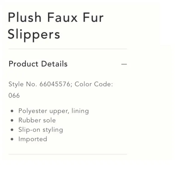 Anthropologie Plush Faux Fur Slippers