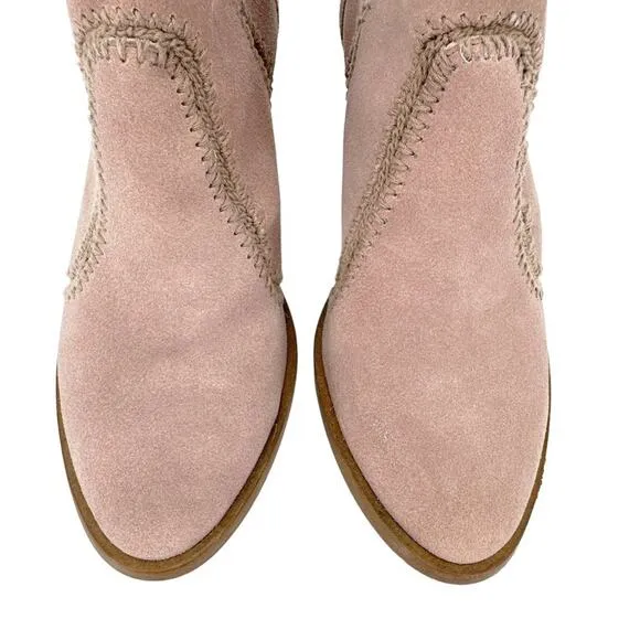 ANTHROPOLOGIE x Farylrobin Stitched Suede Ankle Boots 6.5