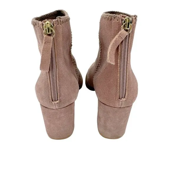 ANTHROPOLOGIE x Farylrobin Stitched Suede Ankle Boots 6.5