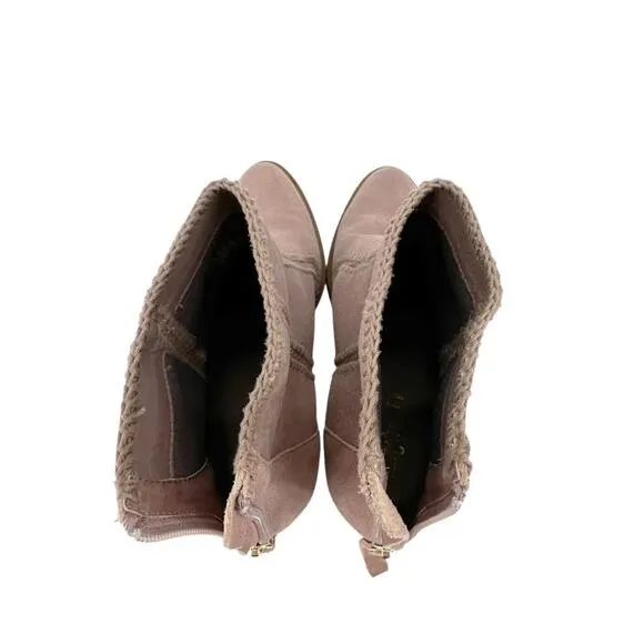 ANTHROPOLOGIE x Farylrobin Stitched Suede Ankle Boots 6.5
