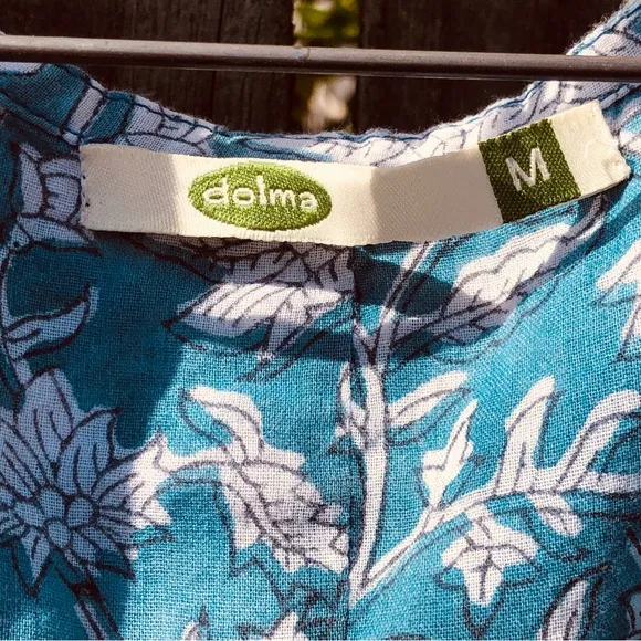 Anthropologie,Dolma Dress in Blue Floral,Luxury Cotton,Gorgeous,Size M