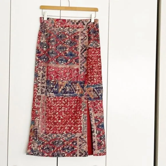 Anthropologie Nikita Mhaisalkar Sequined Abstract Skirt Size S