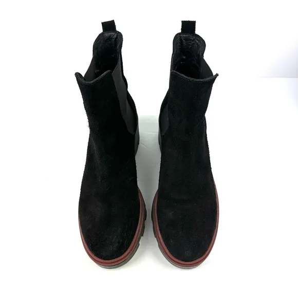 Antonio De Faria Chelsea Ankle Boots 9 Suede Platform Lug Sole Bootie Womens