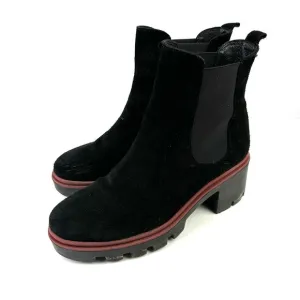 Antonio De Faria Chelsea Ankle Boots 9 Suede Platform Lug Sole Bootie Womens
