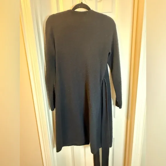 Antonio Melani Black 💯% Cashmere Wrap Sweater Dress Iwant Luxury Fashion Wrap