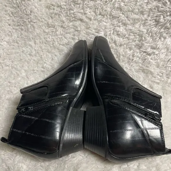 Antonio Cerrelli Elite Men’s SyntheticBlack ankle boots side zipper SZ12