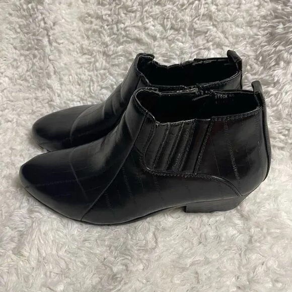 Antonio Cerrelli Elite Men’s SyntheticBlack ankle boots side zipper SZ12