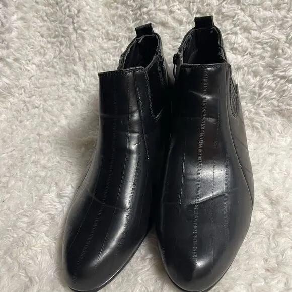 Antonio Cerrelli Elite Men’s SyntheticBlack ankle boots side zipper SZ12