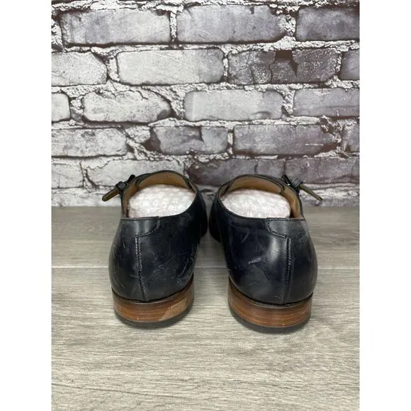 Antonio Maurizi Black Leather Double MonkStrap Cap Toe Dress Shoes Men Sz 41EU/8