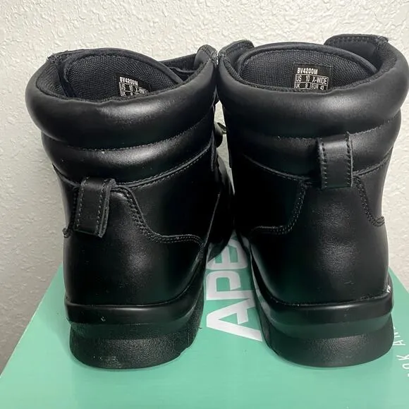 Apex Work Boots Mens 10 X-Wide Black Biomechanical Triple-Strap Orthopedic