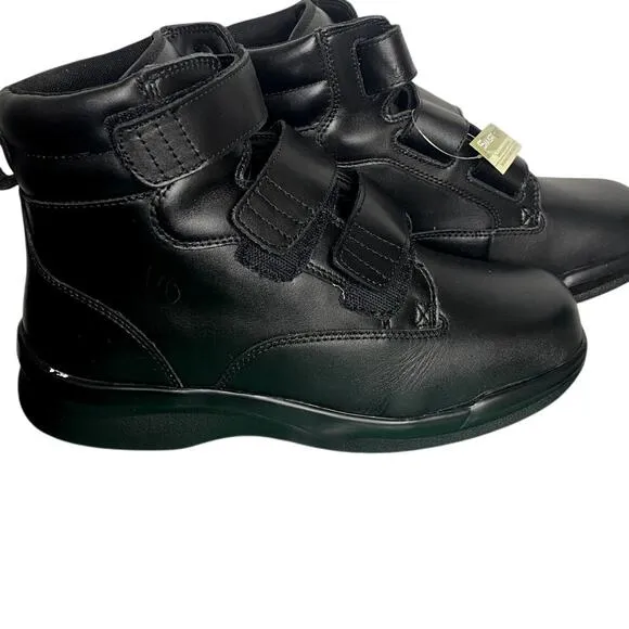 Apex Work Boots Mens 10 X-Wide Black Biomechanical Triple-Strap Orthopedic