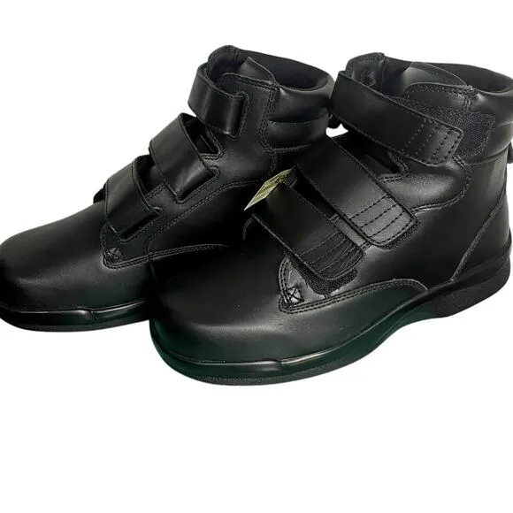 Apex Work Boots Mens 10 X-Wide Black Biomechanical Triple-Strap Orthopedic