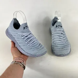 APL Techloom Wave Sneakers Women's 8 Blue Primeknit Lace Up Running Shoes 1220XC