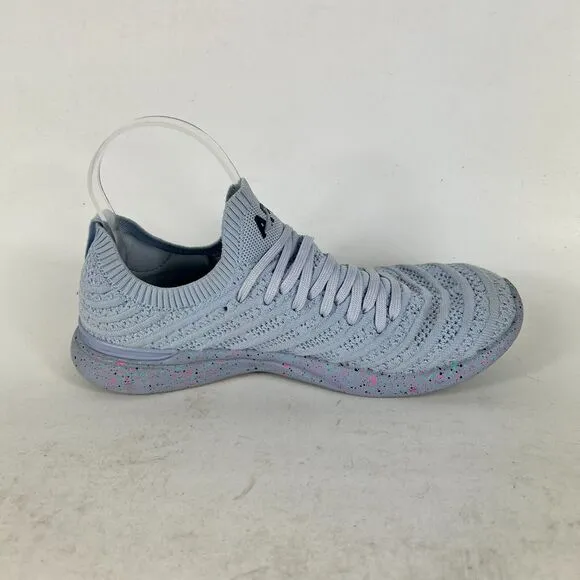 APL Techloom Wave Sneakers Women's 8 Blue Primeknit Lace Up Running Shoes 1220XC