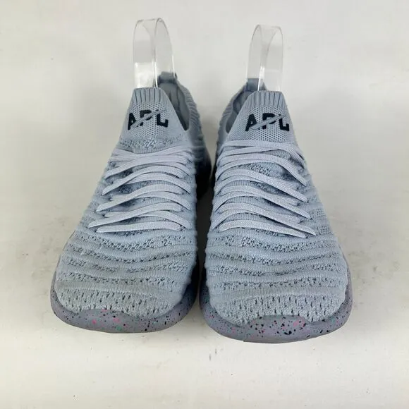 APL Techloom Wave Sneakers Women's 8 Blue Primeknit Lace Up Running Shoes 1220XC