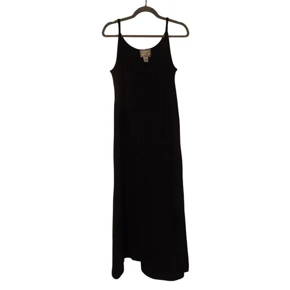 April Cornell Plain Black Maxi Stretch Dress M NWT Sleeveless Feminine
