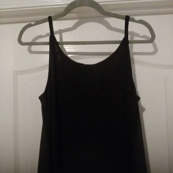 April Cornell Plain Black Maxi Stretch Dress M NWT Sleeveless Feminine
