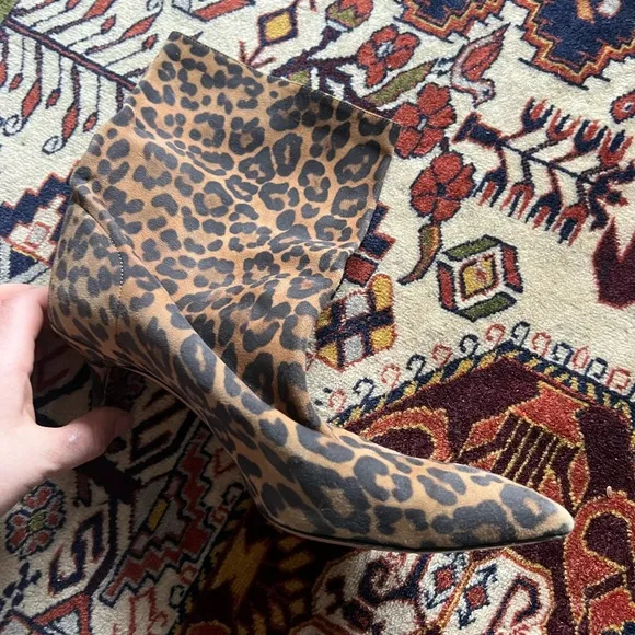 AQUAZZURAMontmartre 50 Leopard-print Suede Ankle Boots, size 38.5