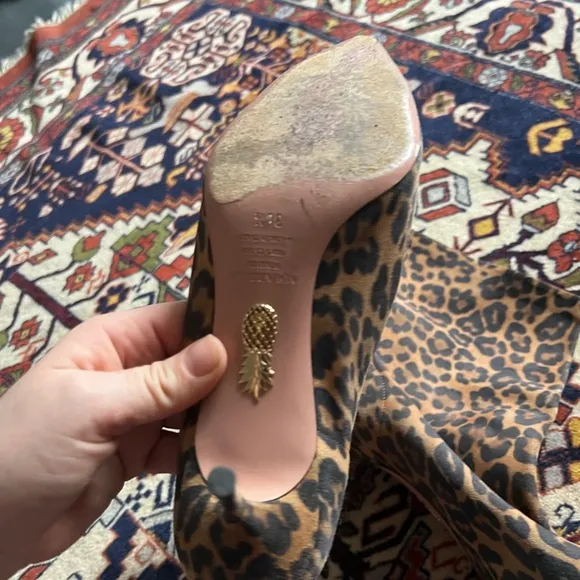 AQUAZZURAMontmartre 50 Leopard-print Suede Ankle Boots, size 38.5