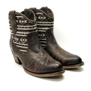 ARIAT Meadow Ankle Western Boots Aztec Coastal Cowgirl Leather Womens Sz 8