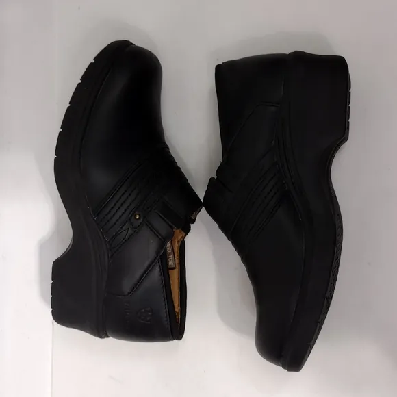 Ariat Safety Clog Steel Toe Shoes Womens 8.5C Black Work Casual Comfy Minimalist