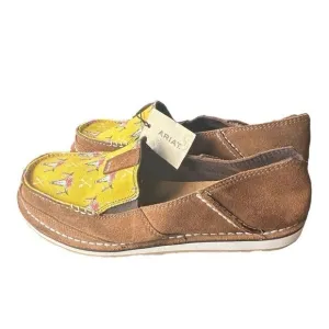 Ariat Women's Cruiser Shoes Size 11 Mustard Steerhead Print Slip On Casual