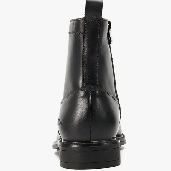 Arkbird Men's Chelsea Boots, Side Zip Leather Ankle Dress Boots Size 12