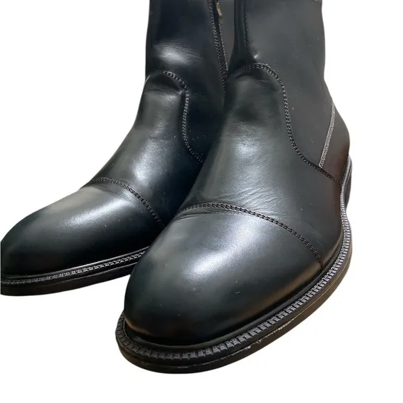 Arkbird Men's Chelsea Boots, Side Zip Leather Ankle Dress Boots Size 12