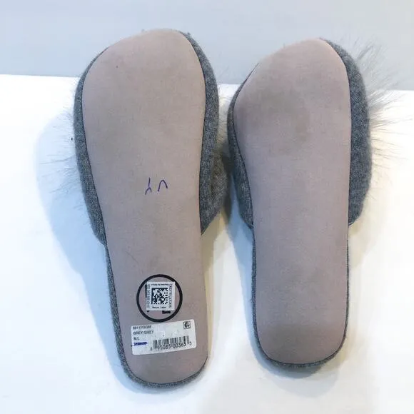 Arlotta Cashmere Pom Slide Slippers